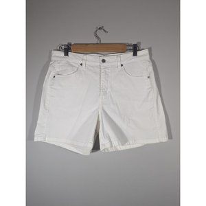 Lee Riveted High Rise White Denim‎ Shorts Women's Size 12